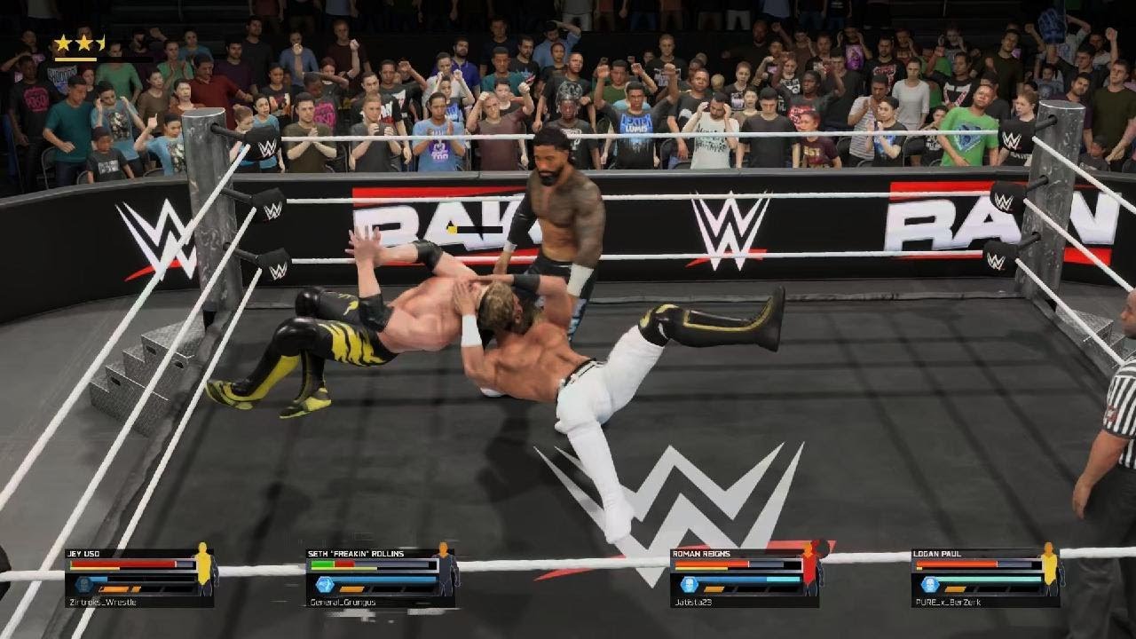 Jey Uso vs Seth Rollins vs Logan Paul vs Roman Reigns
