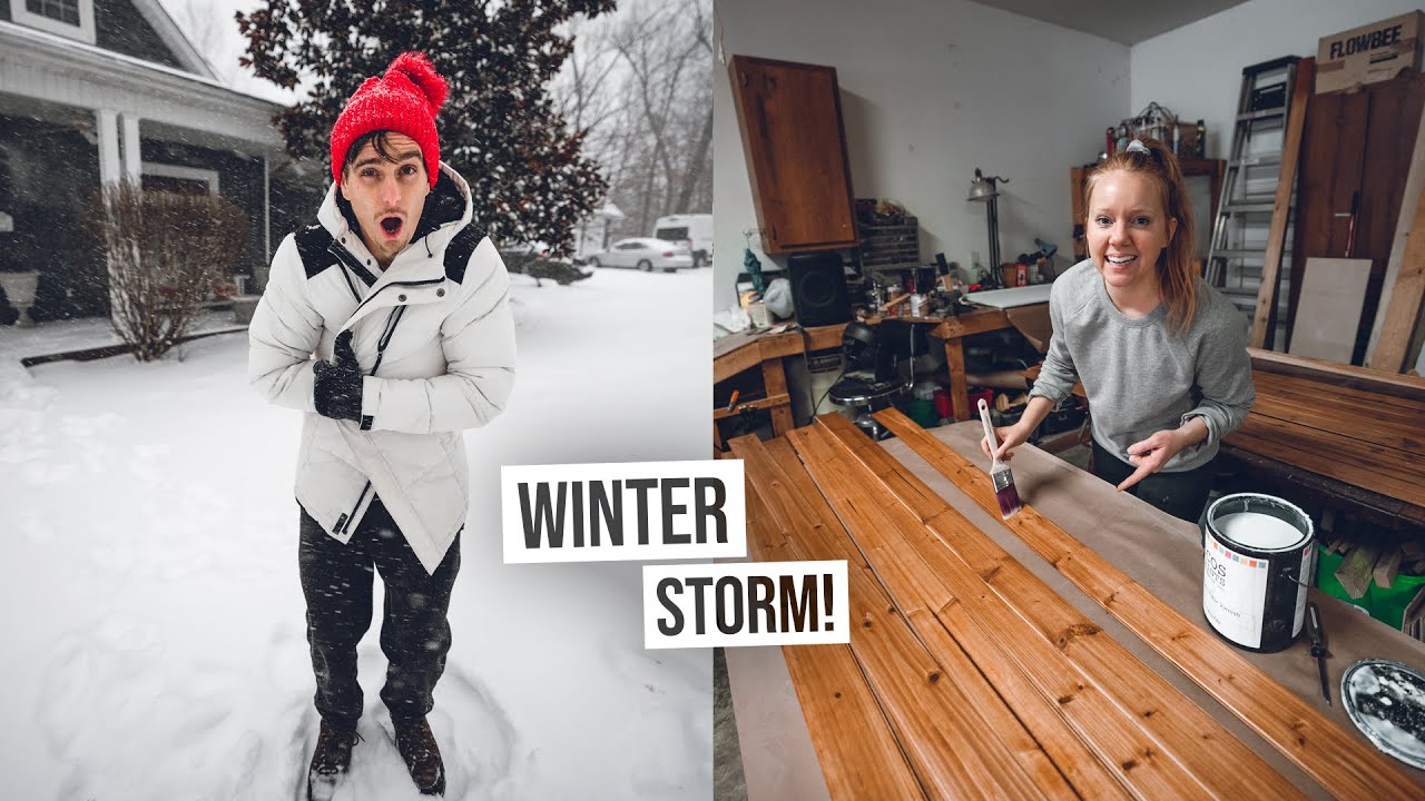 RV Renovation Halted by Ice Storm! ❄️😭 + Preparing Our Cedar Ceiling Planks!