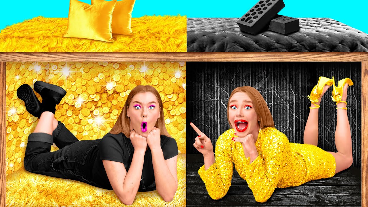 Секретный Домик Под Кроватью | Богатая vs Бедная Смешные Челленджи от BaRaDa Best