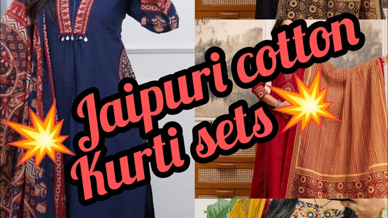 ♥️ Jaipuri cotton kurti sets at wholesale rate😳😍 Women's day Lucky Draw winner 🏆