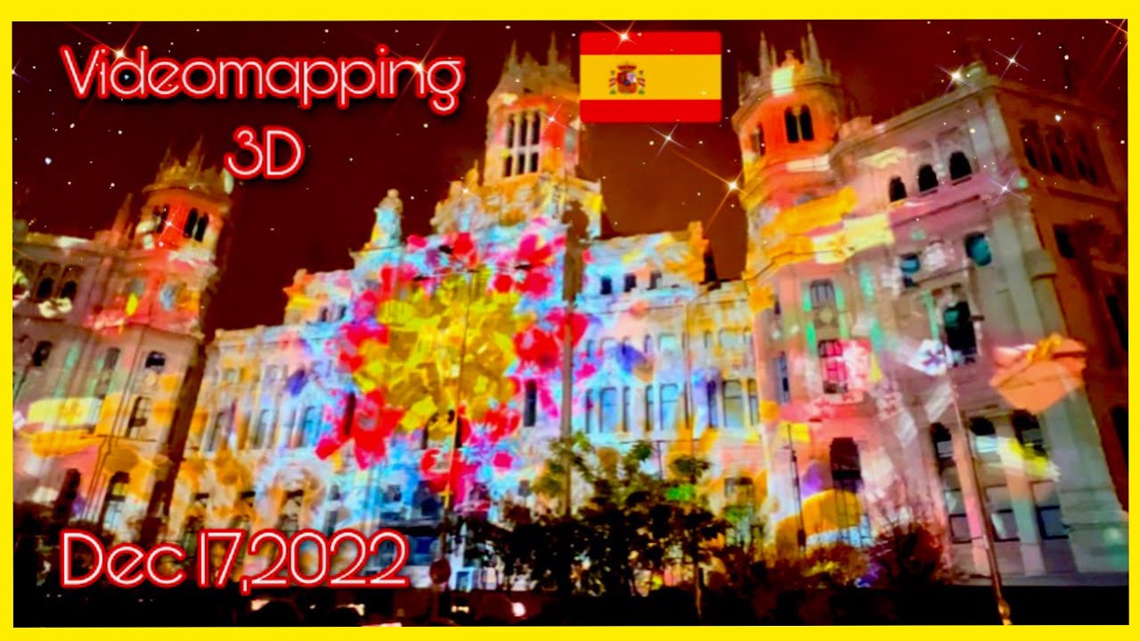 VIDEO MAPPING 3D EN PALACIO DE CIBELES 2022 | NAVIDE&Ntilde;O MADRID 🇪🇸| Cherich TV