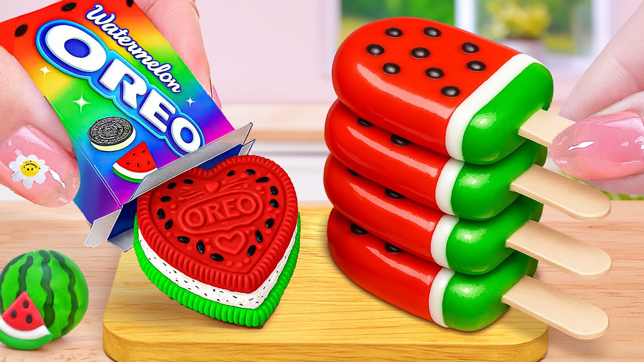 🍉Watermelon Chocolate Ice Cream vs Oreo Cake🍉Epic Miniature Cake Challenge👏Tana Mini Cakes