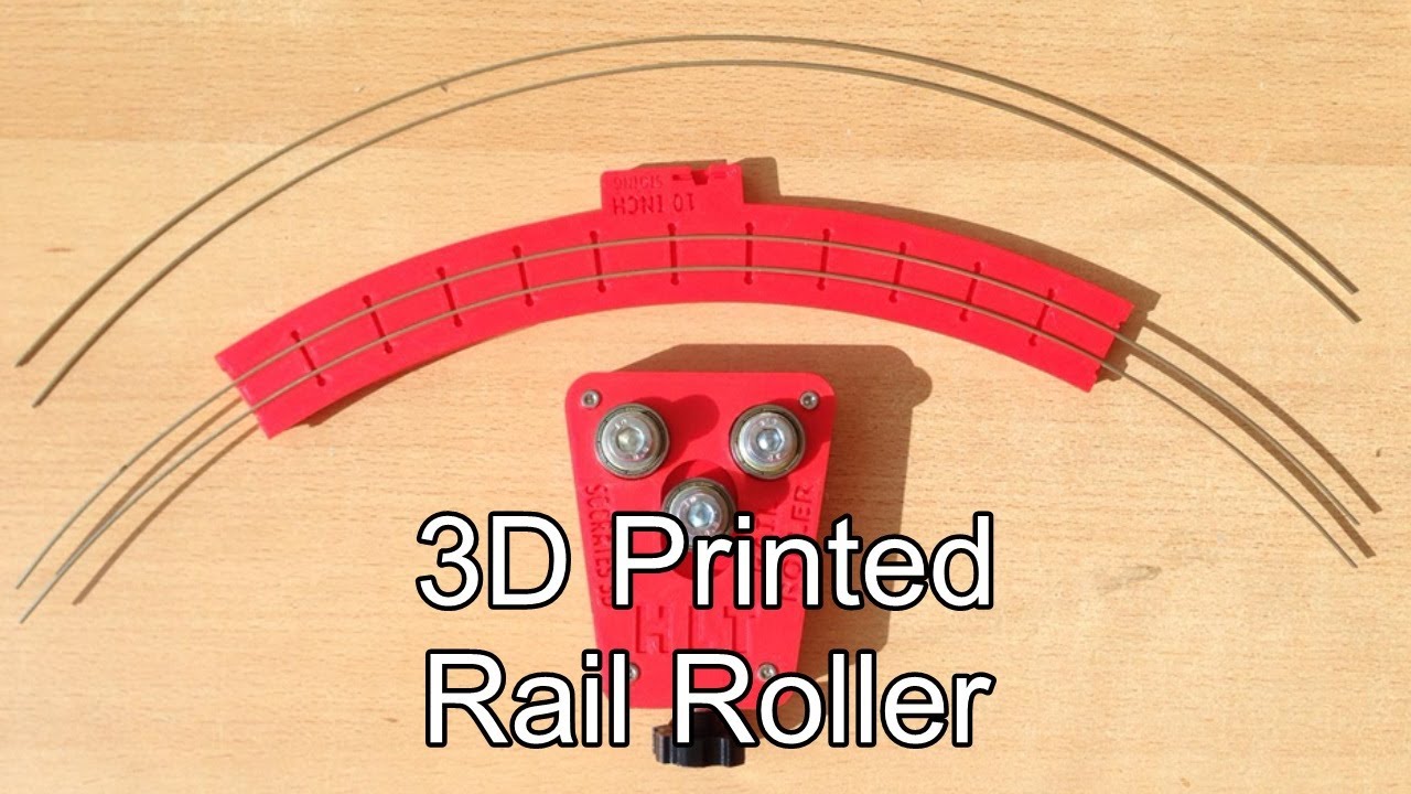 3D Printed Rail Roller For Making Curved Track Rails Into Any Radius Quickly & Easily.