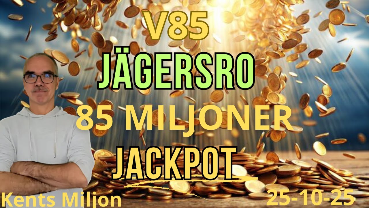 V85 Jägersro  85 MILJONER i Jackpot  Mina bästa drag