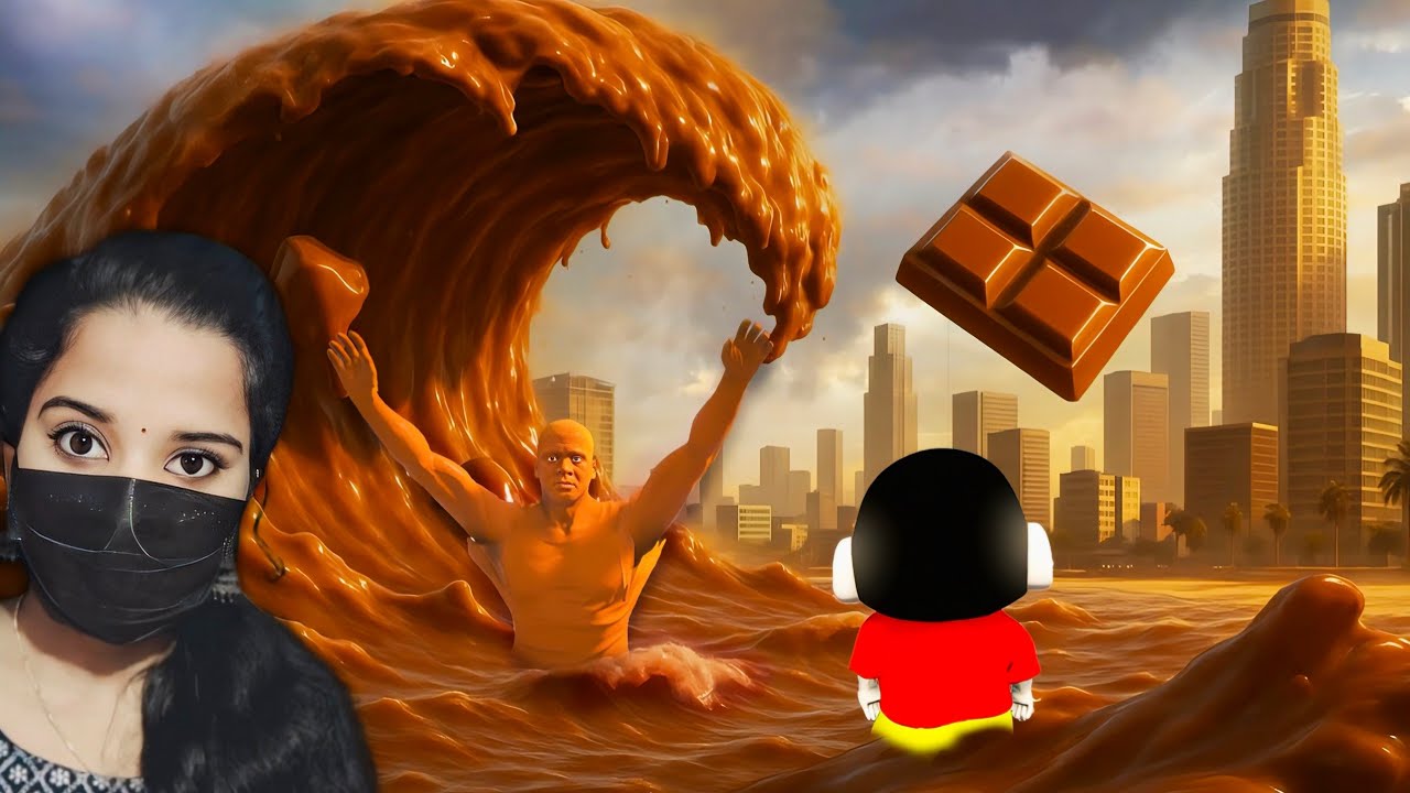 Tsunami of CHOCOLATE Hits GTA 5 – Franklin Becomes Chocolate Man!