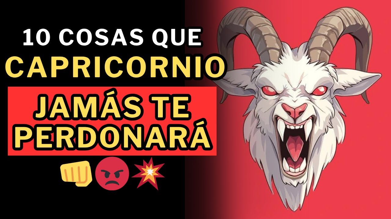 10 cosas que Capricornio JAMÁS TE PERDONARÁ 👊😡💥 ¡La última es la PEOR! 🔥🤬🔥