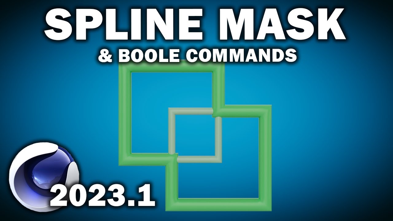 Cinema 4d 2023.1: Spline Mask and Boole Commands