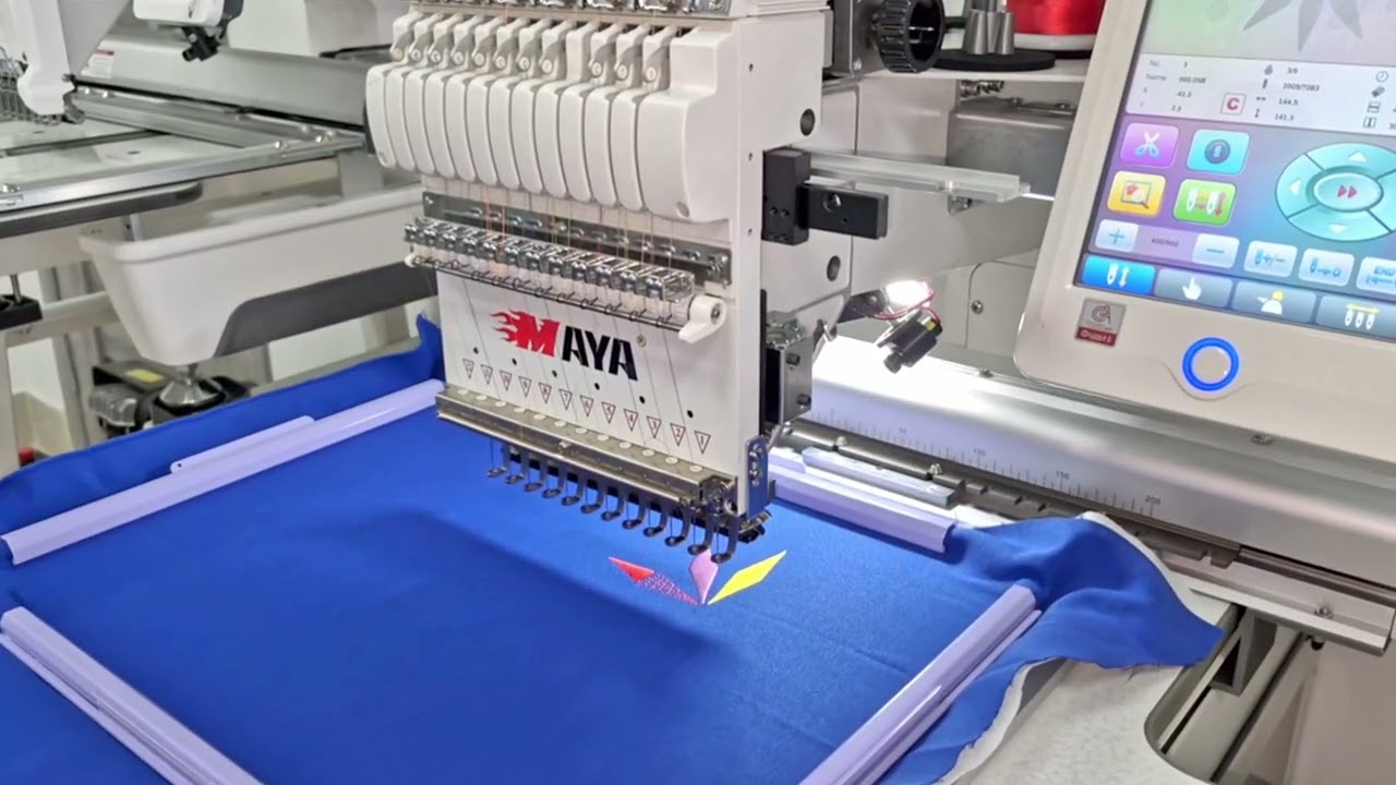 Maya TCS-1201 | Професійна 12-голкова вишивальна машина