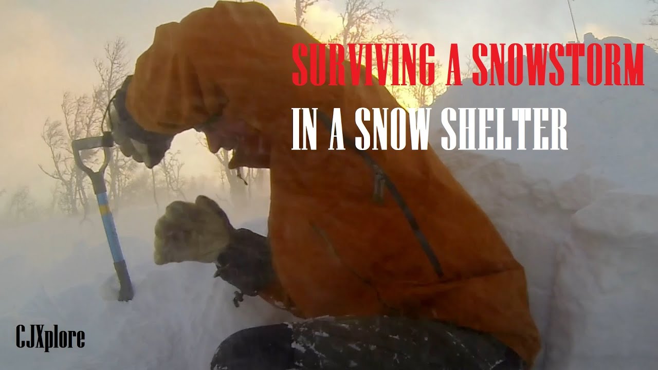 Surviving a winter storm in a snowshelter