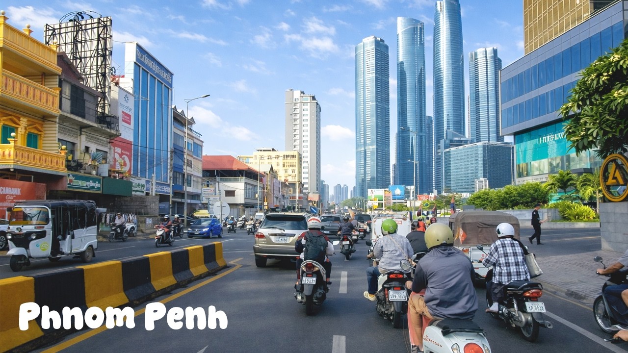 Traveling on federal roads to residential areas in Phnom Penh 2026