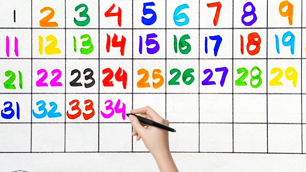 Learn 1 to 50 Counting the Easy Way 🎨 | Numbers Tracing + Coloring | Kids Learning Video