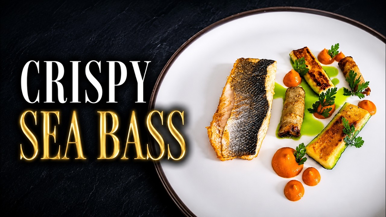 French Fine Dining: Sea Bass with Ratatouille Garnish
