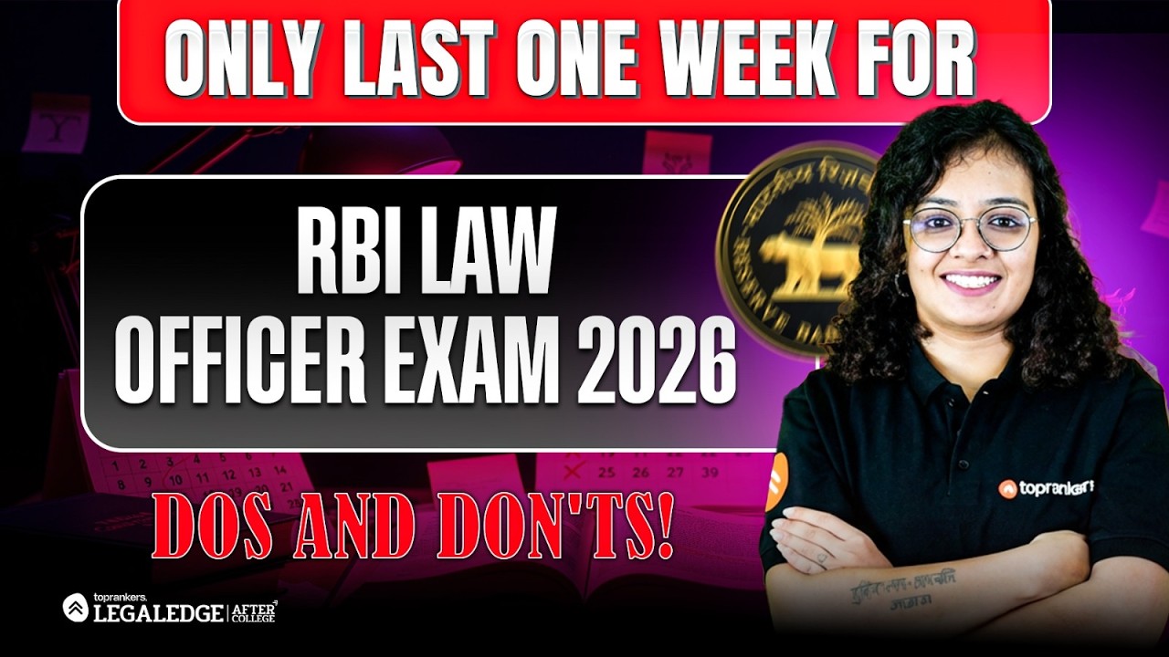Want to Crack RBI Law Officer? 👉 Follow Do’s & Don’ts RBI Legal Officer 2026 🎯   #rbilawofficer