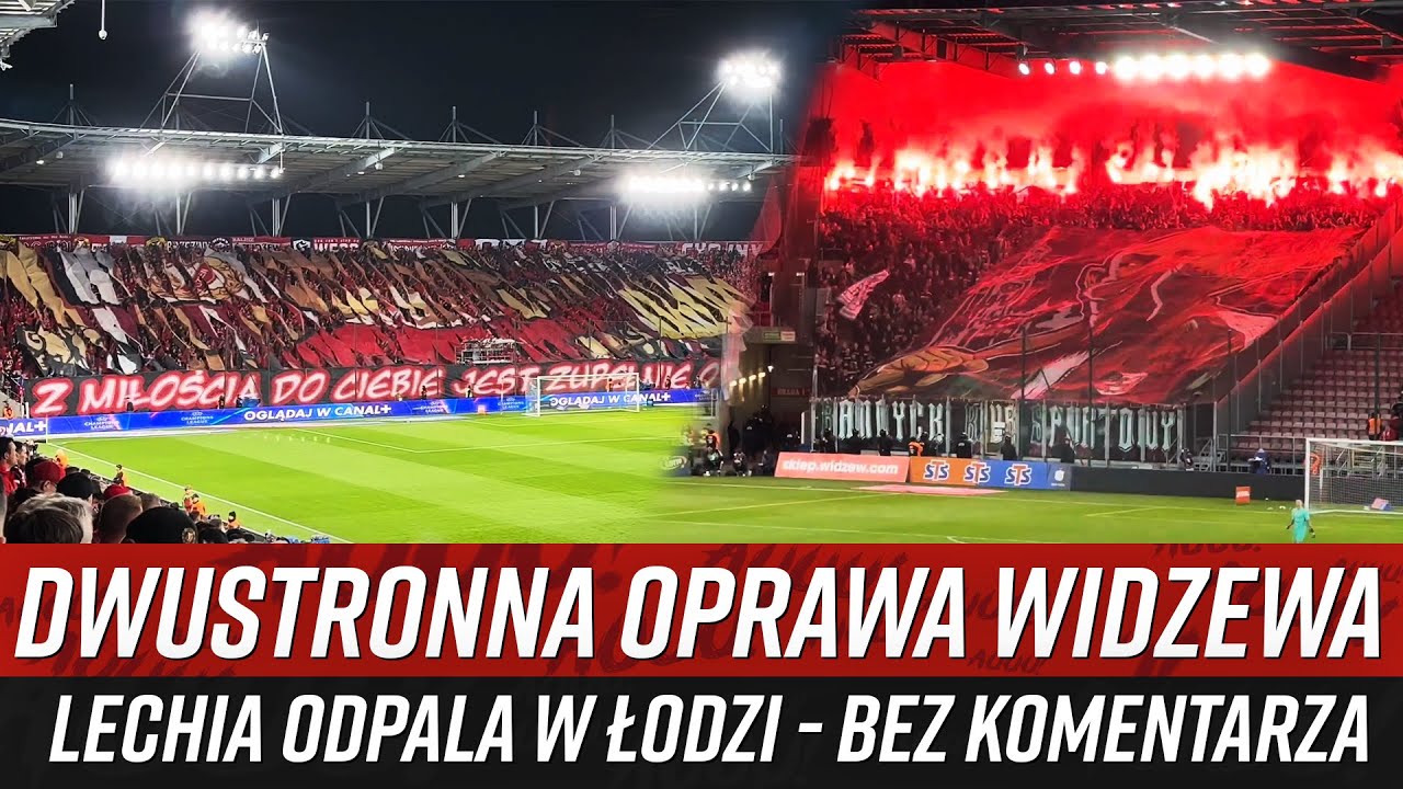 Dwustronna oprawa Widzewa - Lechia odpala w Łodzi - BEZ KOMENTARZA (04.04.2025)