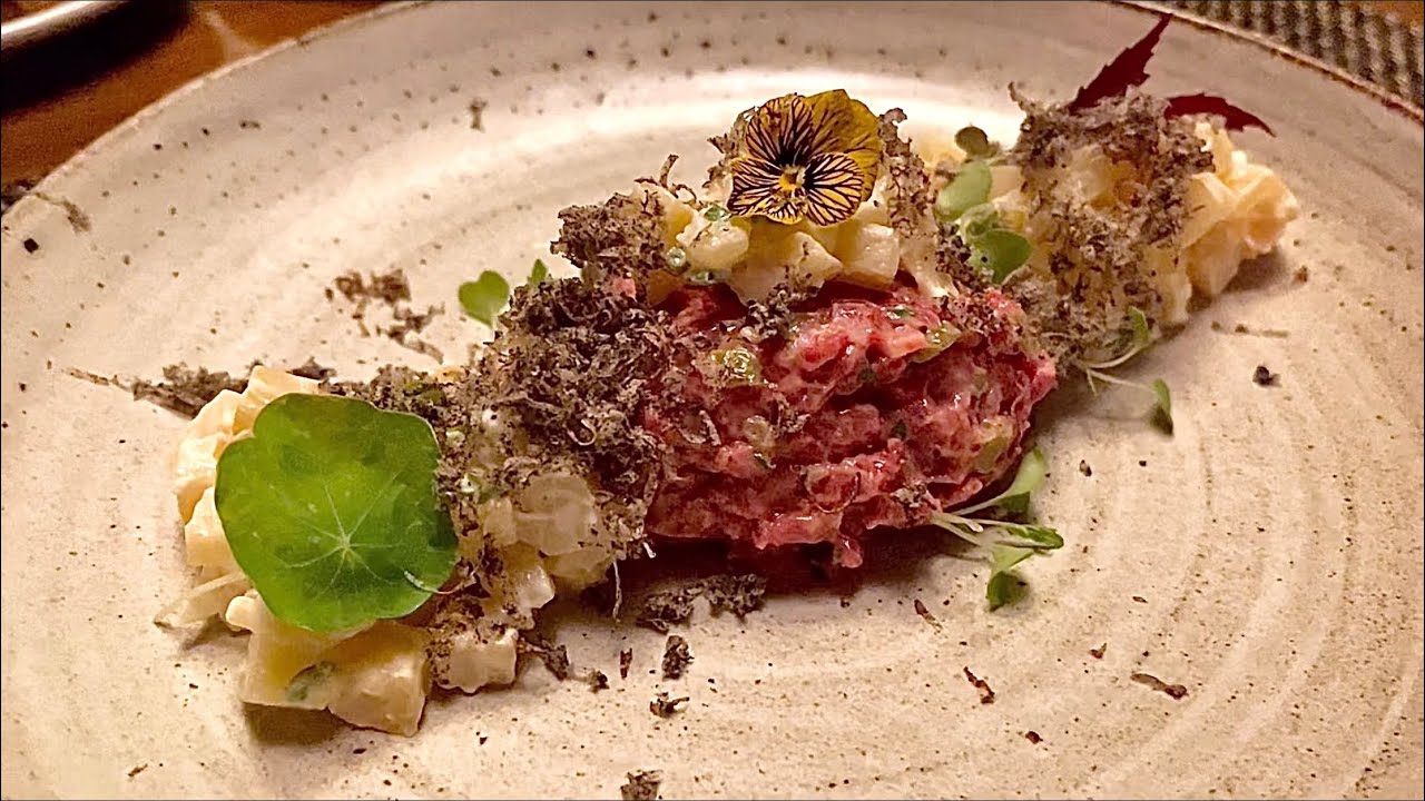 Angus Beef Tartare prepared tableside @Madison - Anantara Siam Bangkok