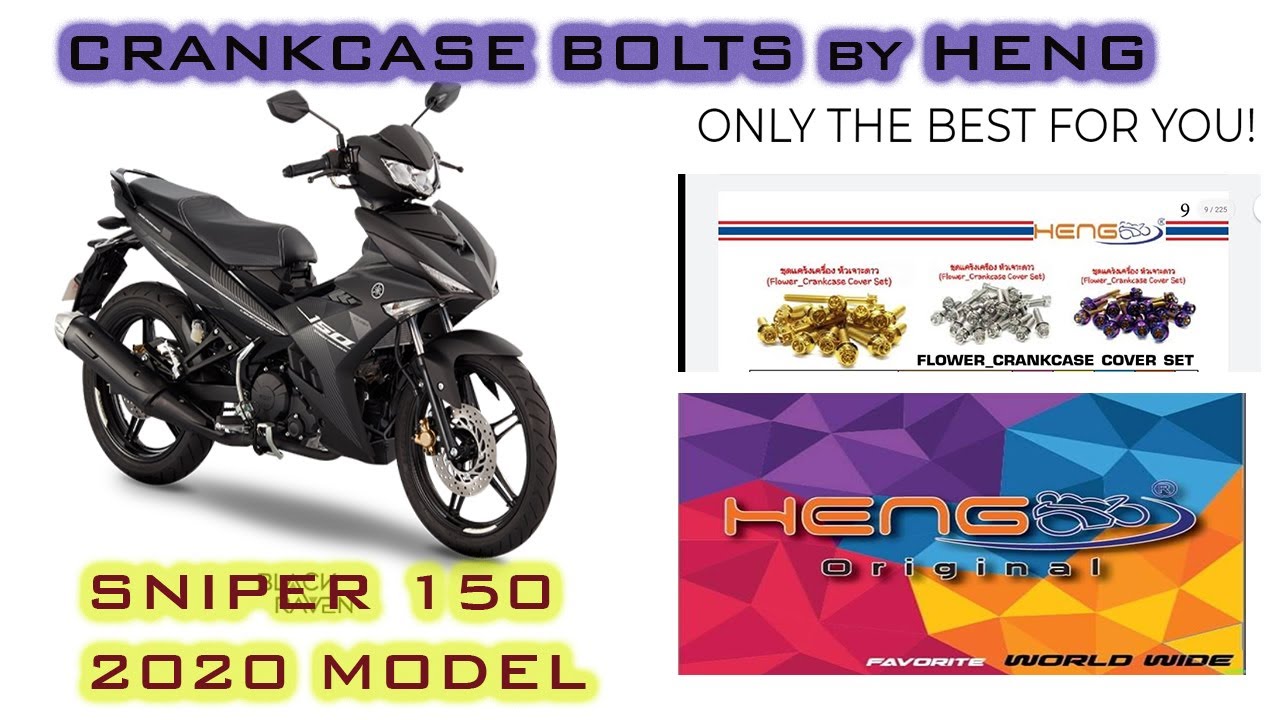HOW TO INSTALL GOLD CRANKCASE BOLTS BY HENG FOR YAMAHA SNIPER 150 (Bojolano Hobbyist)