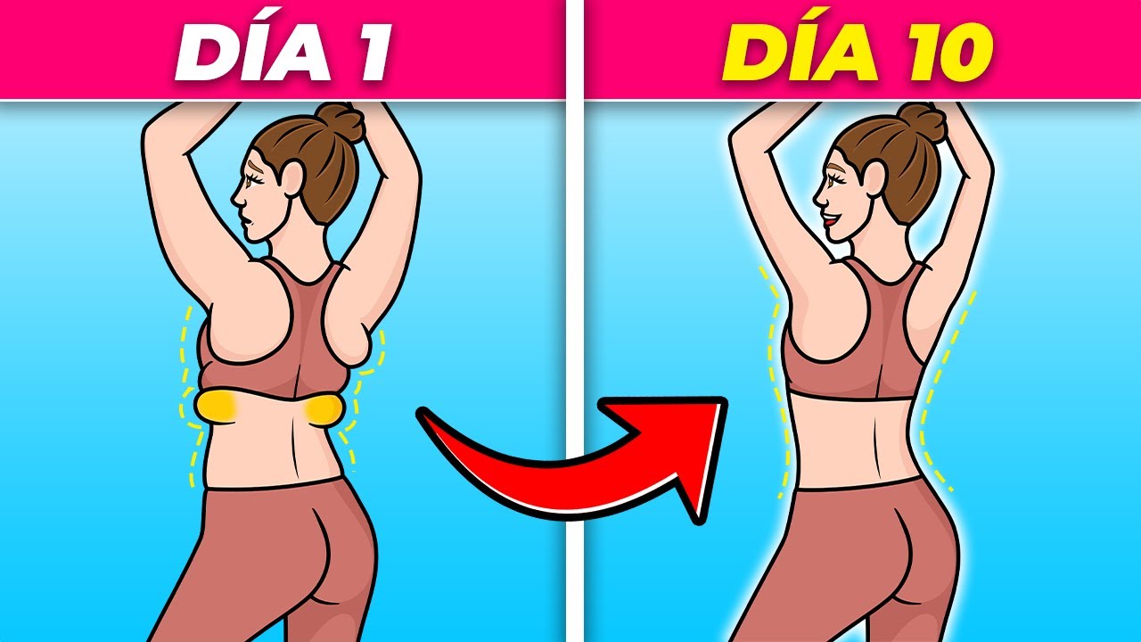 Derrite GRASA de ESPALDA y BRAZOS en 10 DÍAS | Grasa bajo los brazos
