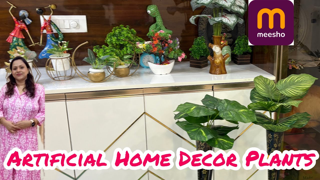 Meesho Artificial Plants Haul | Meesho Home Decor Items | Random Finds | The Indian Explorer