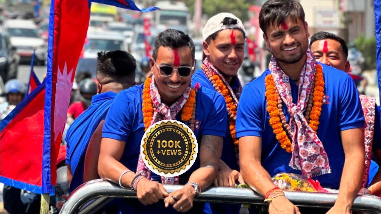 Nepali cricket team didn’t expected this welcome from biratnagar .we are Grateful 😊🙏🏼 #teamnepal