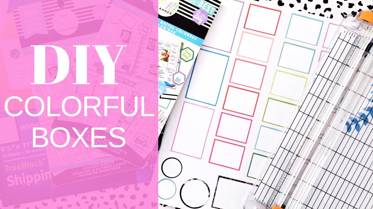 DIY COLORFUL BOXES | Happy Planner DIY Stickers