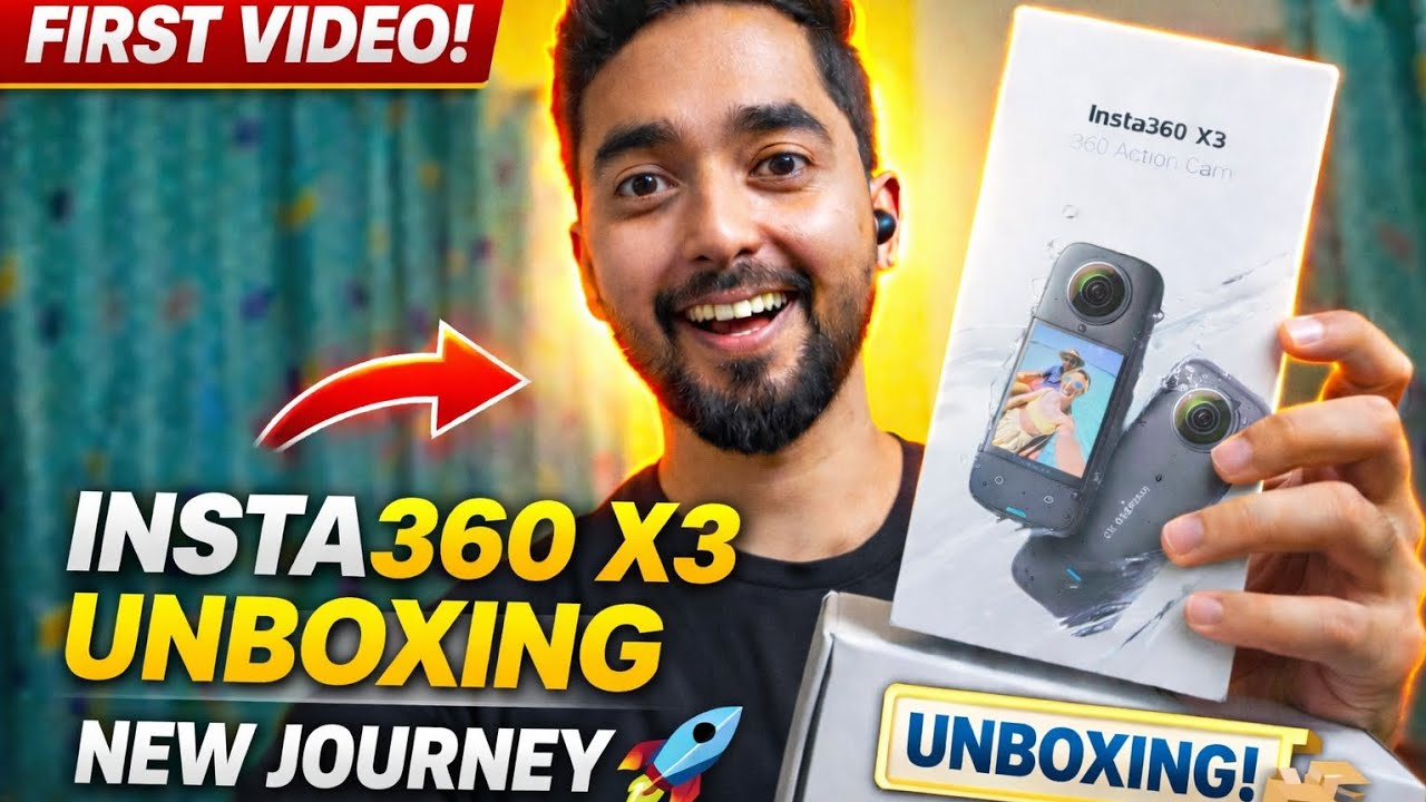 My First YouTube Video | Insta360 X3 Unboxing for Moto Vlogging | Fit Rider
