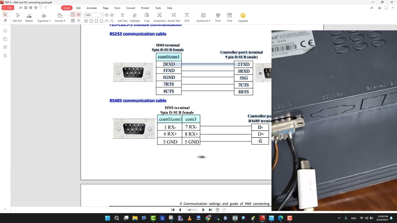 RS 485 HMI Kinco with PLC Fatek