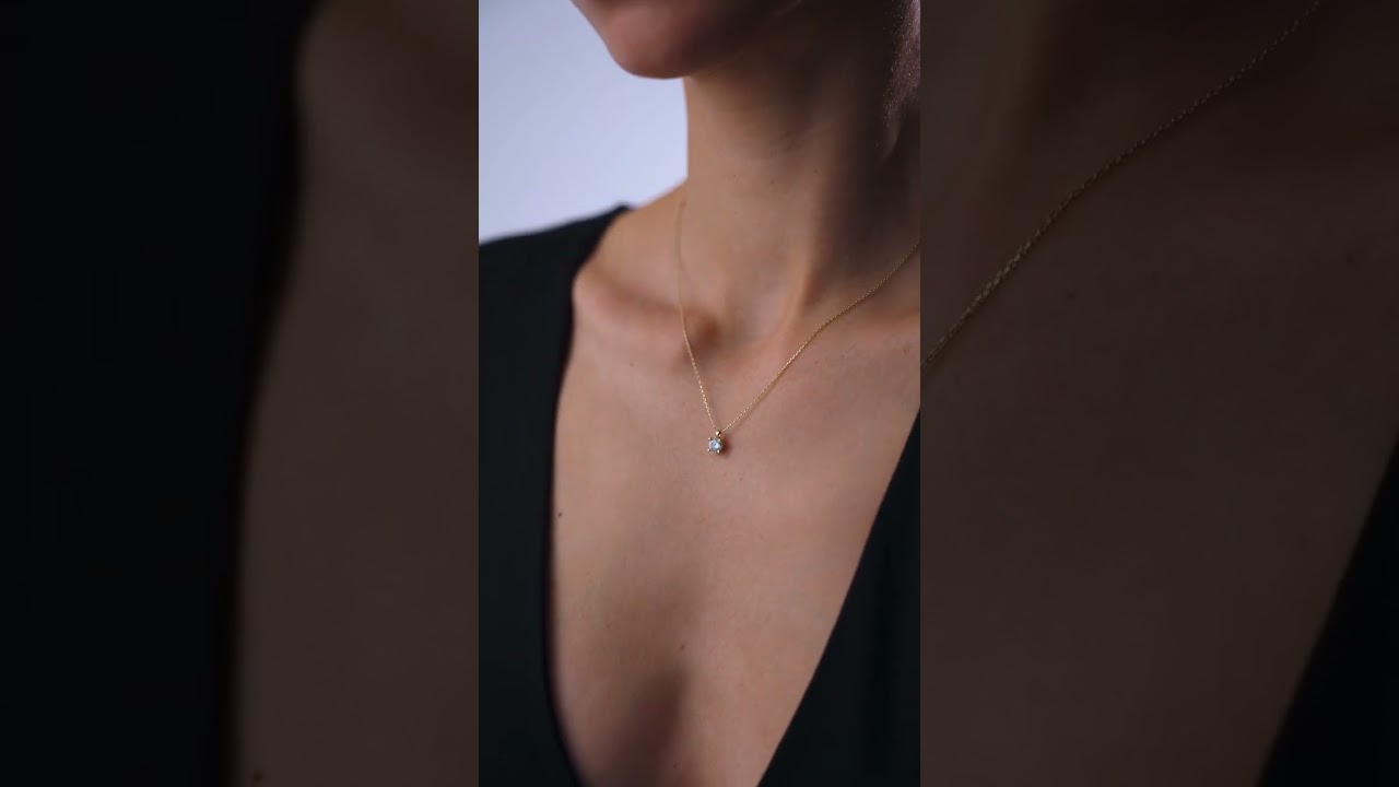 14 Ayar Altın Tektaş Kolye #altın #kolye #jewelry