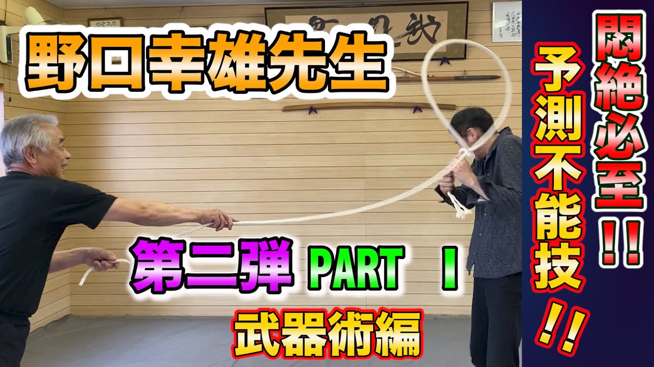 武神館レジェンドによる武器術解説！　虚実の妙とは？　野口先生の技の変化を見逃すな！legend of bujinkan Noguchi sensei