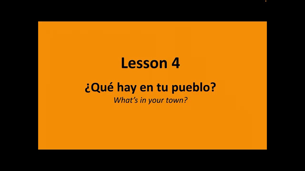 Y6 ¿Qué hay en tu pueblo? Lesson 4 2025-26