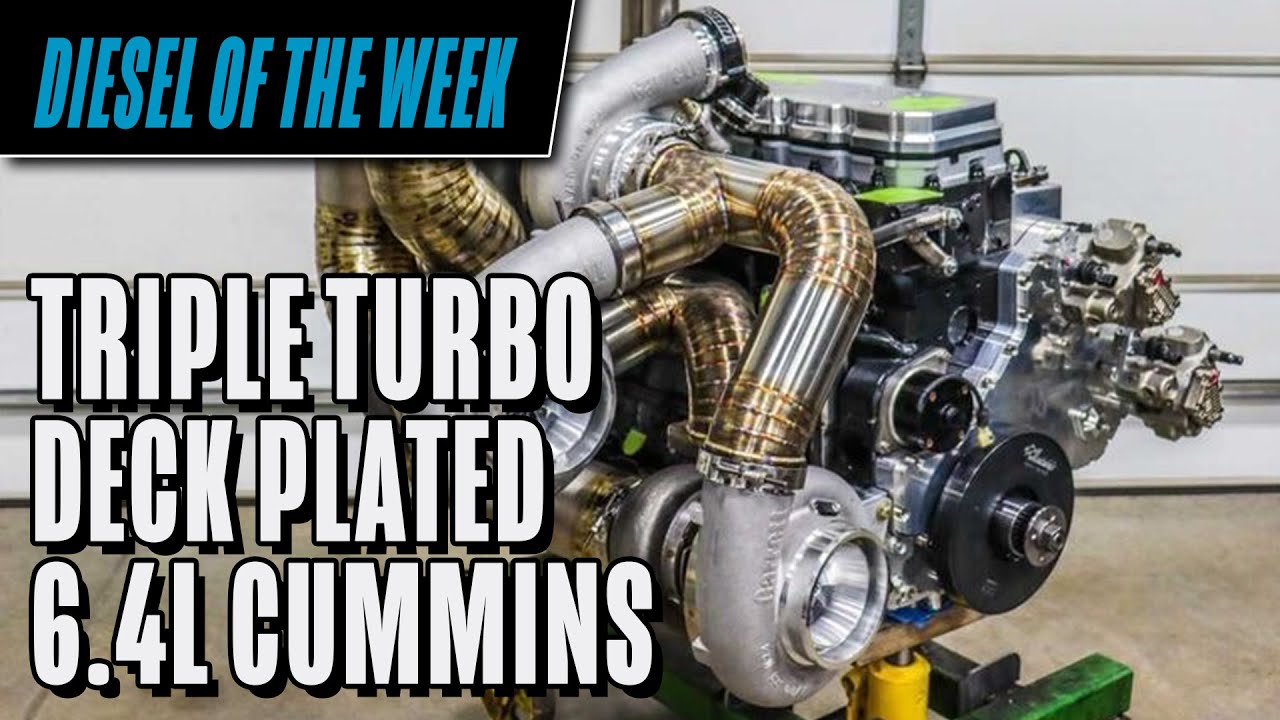 Triple Turbo Deck Plated 6.4L Cummins Engine
