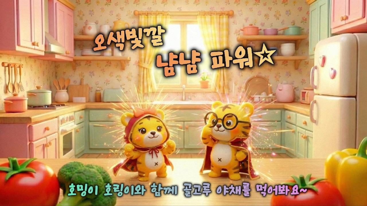 🍔❌ 햄버거 도넛 안돼요! 채소 먹고 튼튼맨 🥦💪 | 편식 없는 아이 | 호밍앤호링 (Homing & Horing)