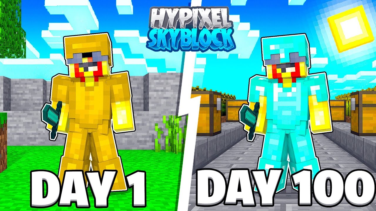 Я провел 100 дней в Hypixel Skyblock... Minecraft Java