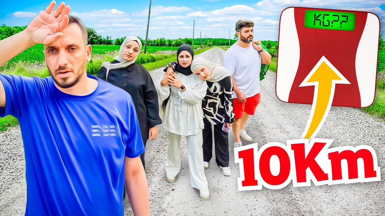 كم خسرنا وزن بعد مشي ١٠ كيلو متر خلال أربع ساعات😰الرقم صااااادم (تجرربة جديدة)🔥