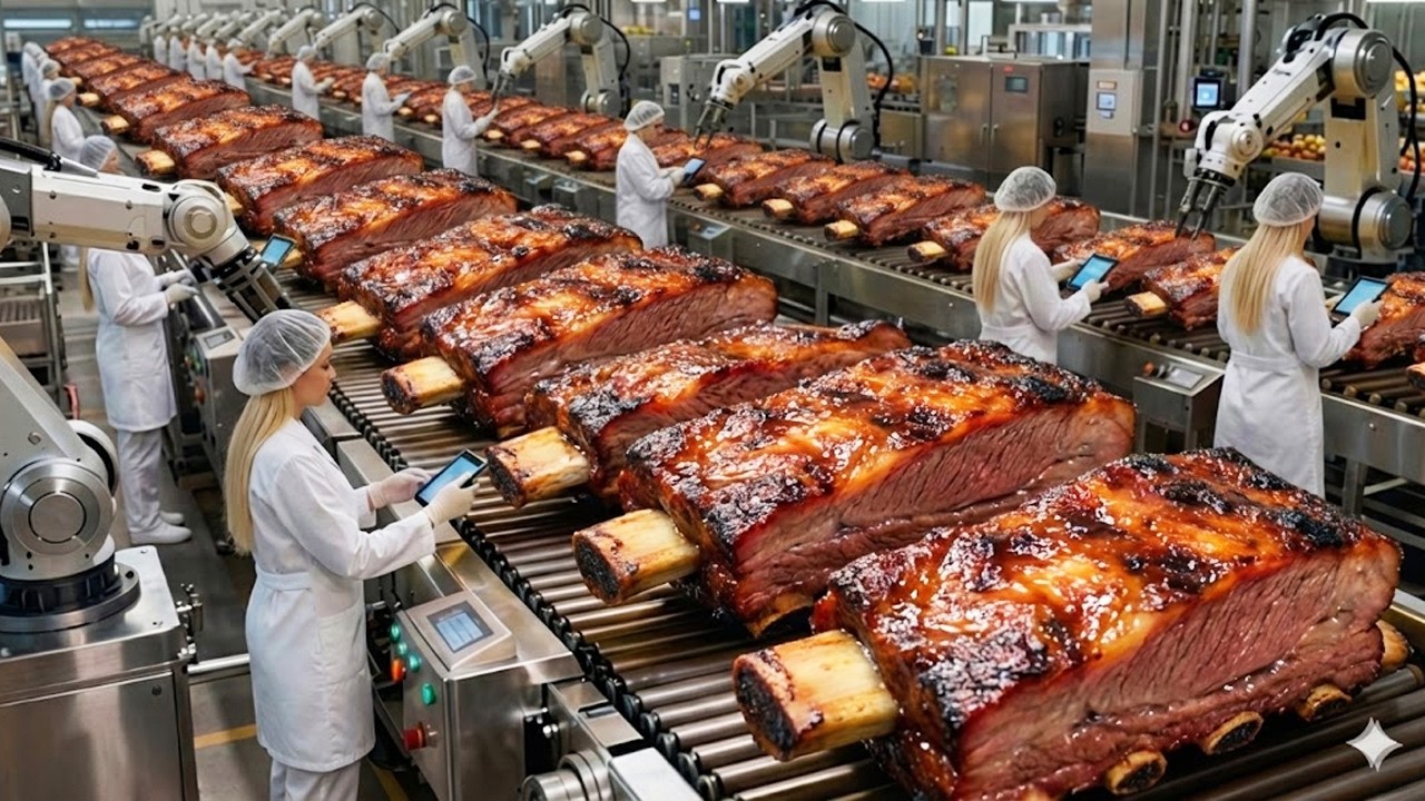 Inside the BBQ Beef Ribs Factory: How Raw Beef Ribs Becomes Perfect BBQ Beef Ribs (Full Process)