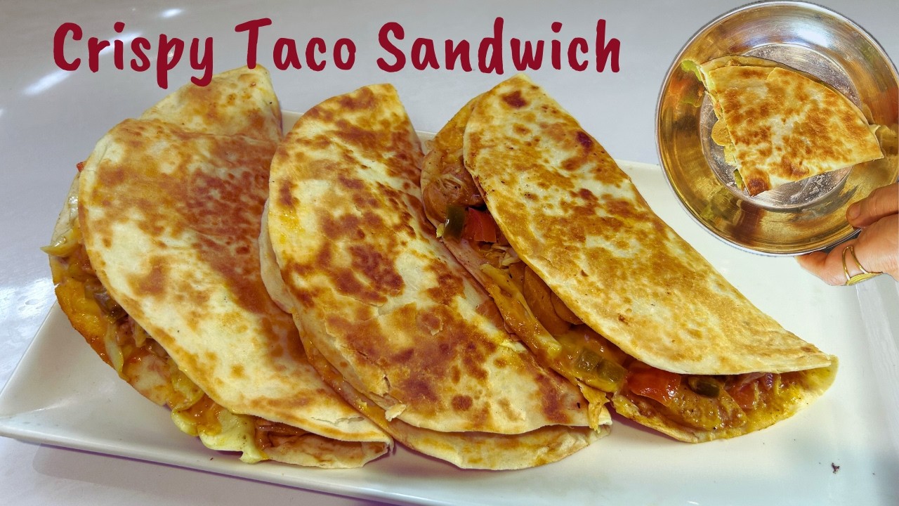 Chicken Taco Sandwich Recipe | Ramadan Special Iftar Snack | Cheesy & Crispy