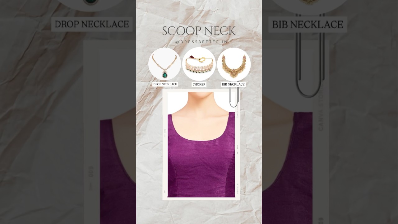 Necklace style for necklines #dressbetter #dressbetterwithlakshita #styleadvice #fashionadvice