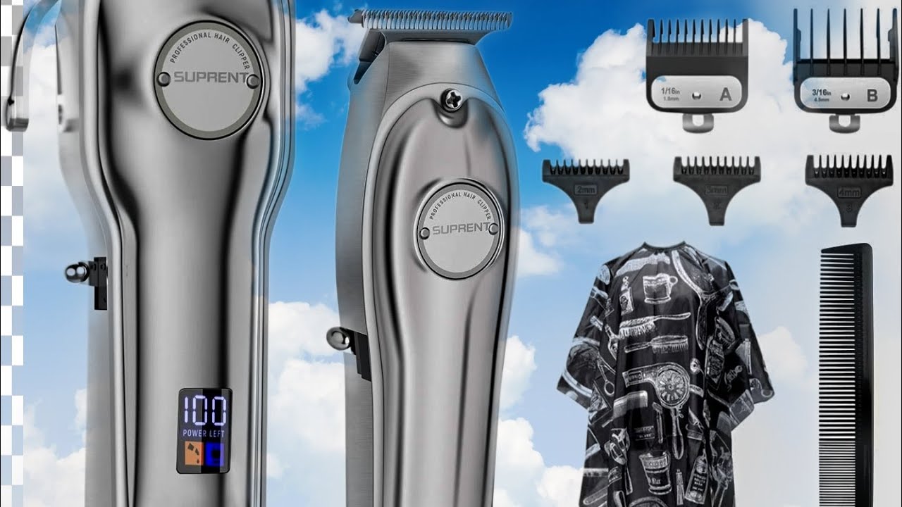 SUPRENT Haarschneidemaschine Profi Haarschneider Herren T-Klingen-Trimmer Set