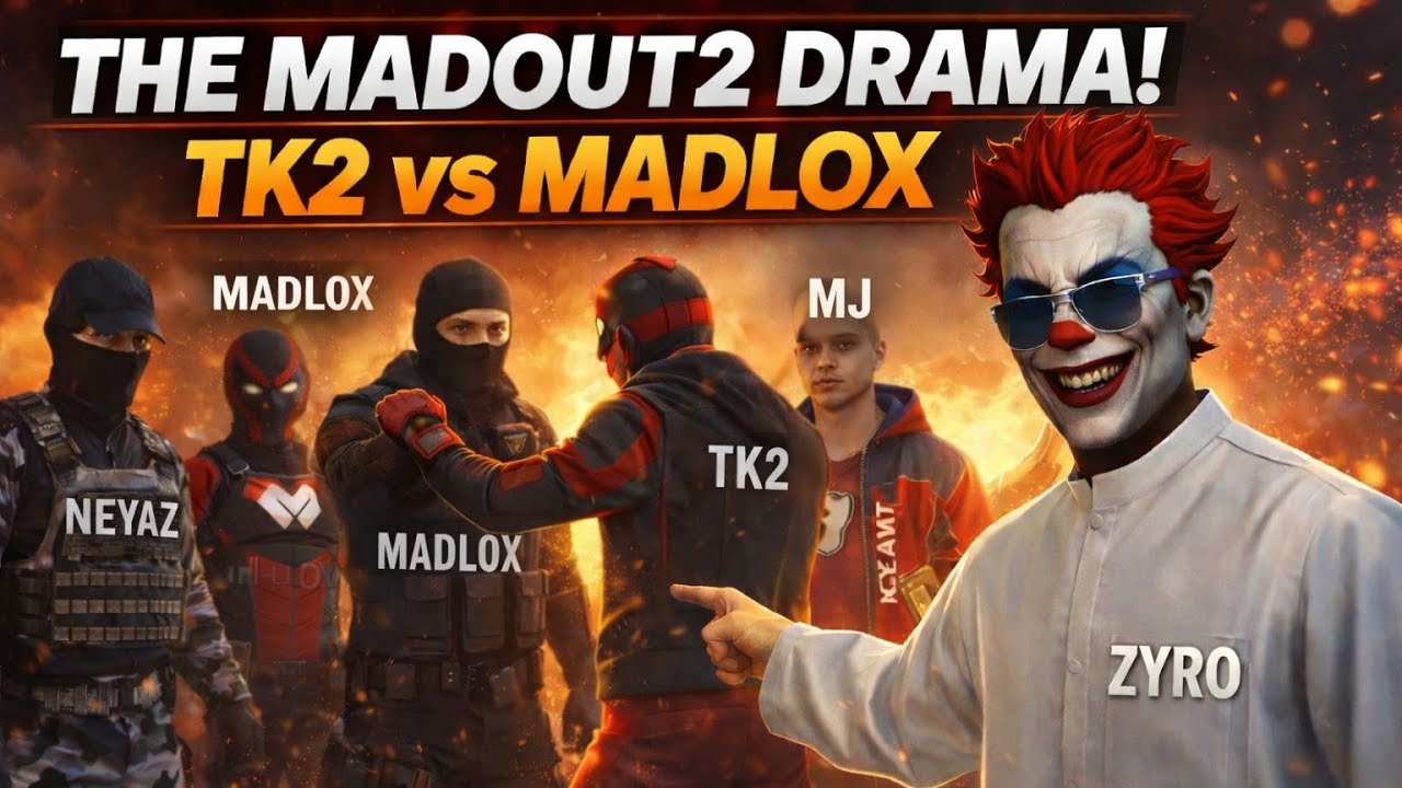 Madout2 Biggest Fight 😱 TK2 vs MADLOX Full Drama | ZYRO Exposed All 😈 | MJ & NEYAZ Reaction#madout2 