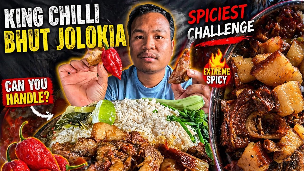 Epic Pork Thali Challenge | Eating Delicious pork thali