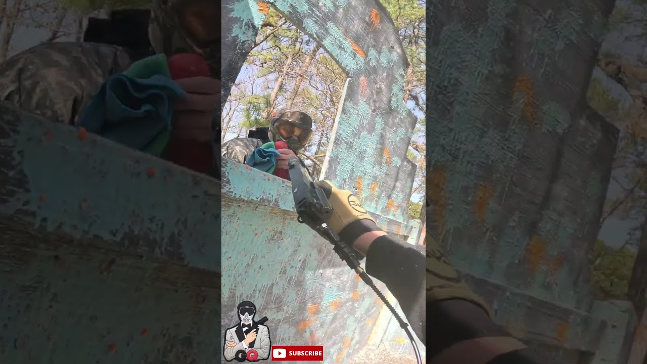NO YOU SURRENDER! I got a barrel to your face! #magfed #paintball #gameplay #fsc #funny #shorts