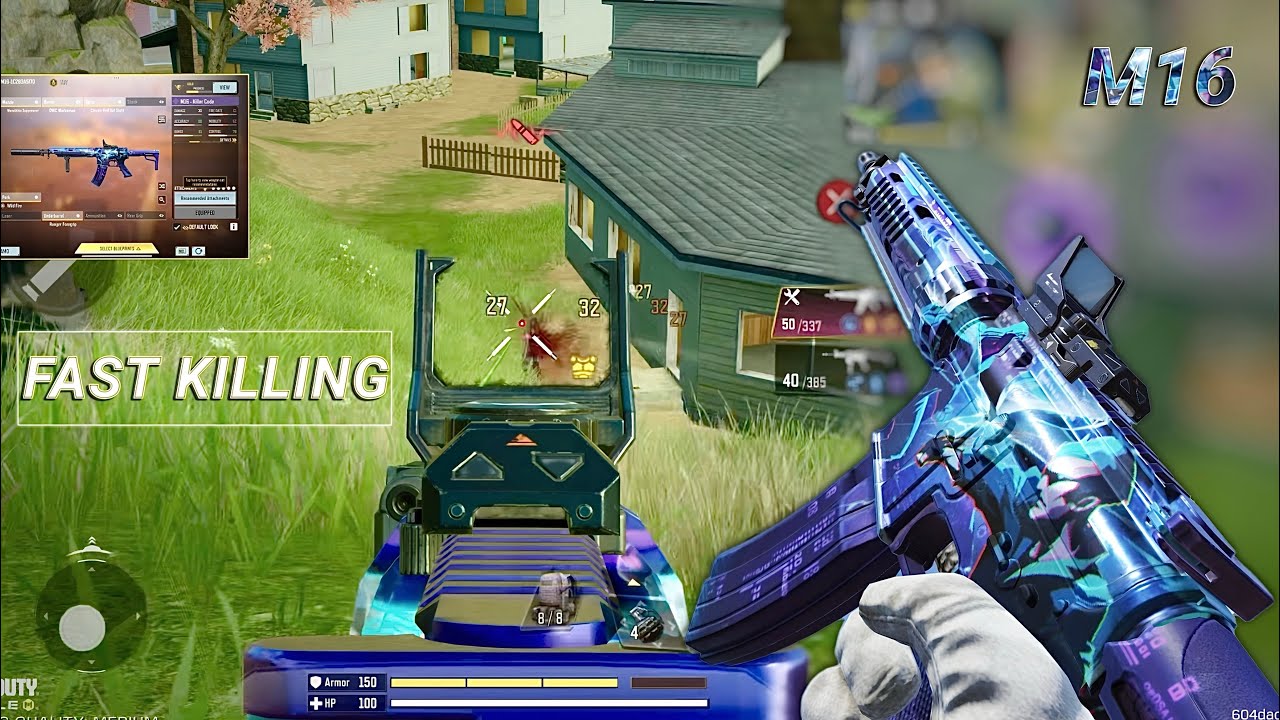 0 RECOIL in LONG RANGE + HIGH DAMAGE | BEST M16 GUNSMITH CODM BR | CODM BR GAMEPLAY 