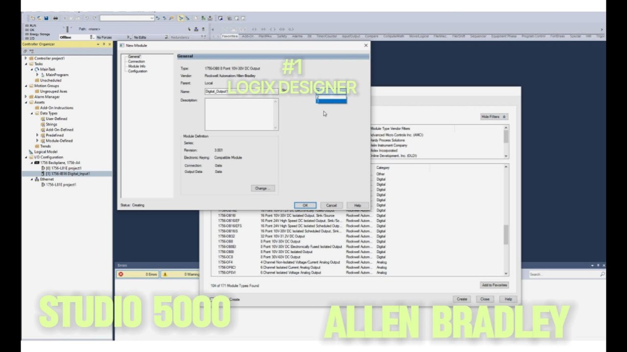 Studio 5000 Logix Designer Tutorial | Step-by-Step Configuration & Basic Ladder Logic #allenbradley