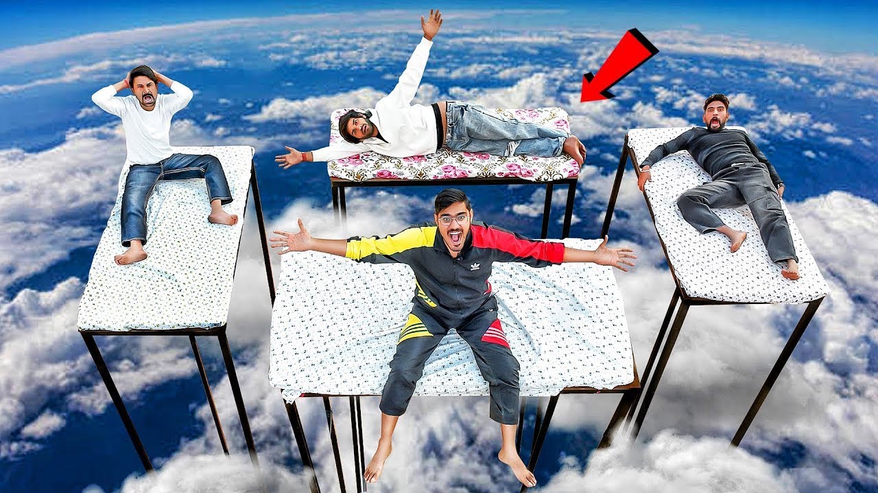 Crazy XYZ New VIdeo : 24 Hours on World&rsquo;s Highest Bed Challenge 🛏️ | खतरनाक ऊँचाई!