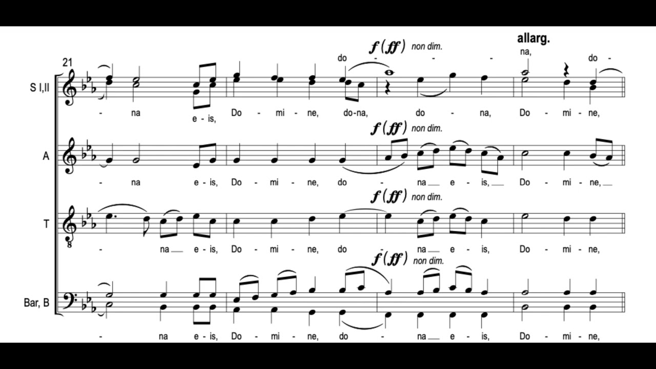 Lux Aeterna (Ē. Ešenvalds) Score Animation