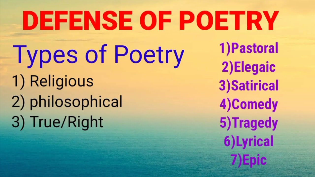An Apology for Poetry part-1 Explanation(summary)