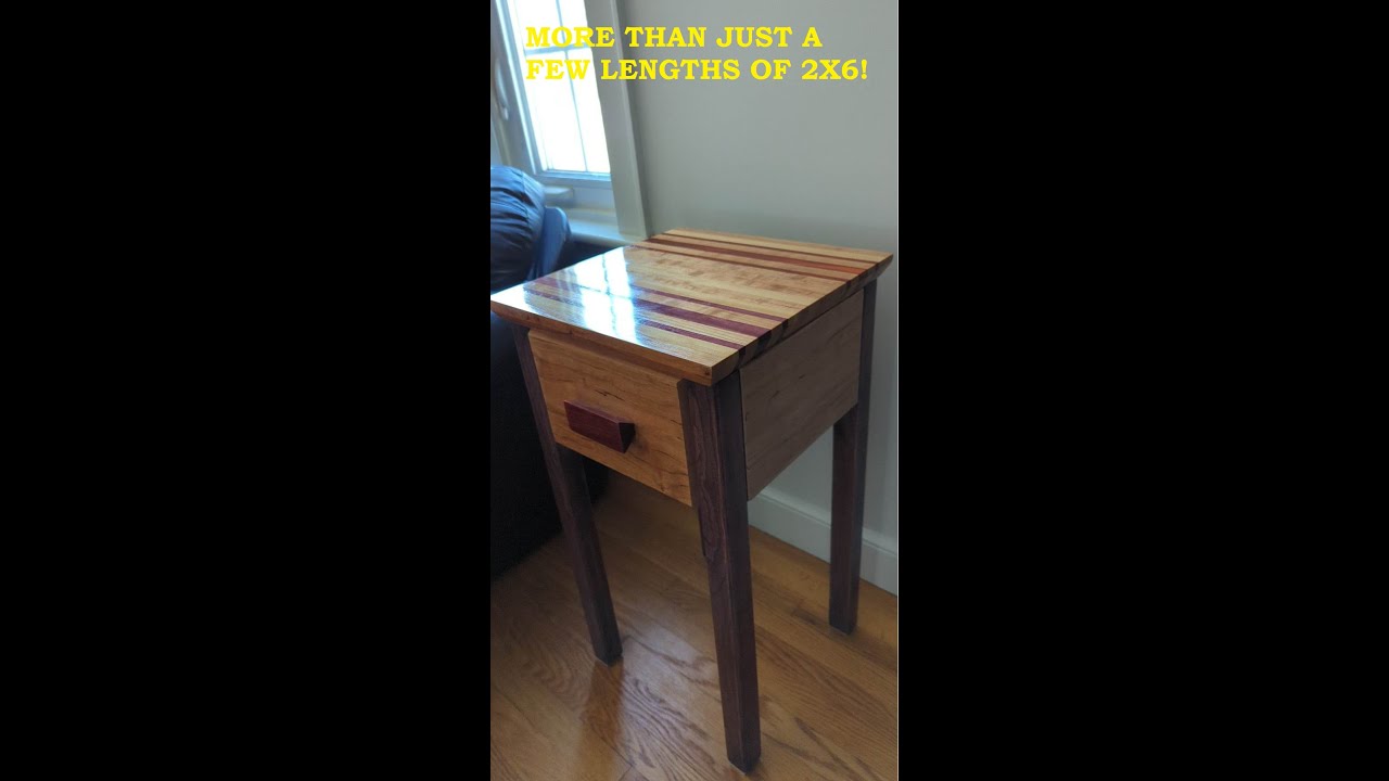Easy hardwood end table!