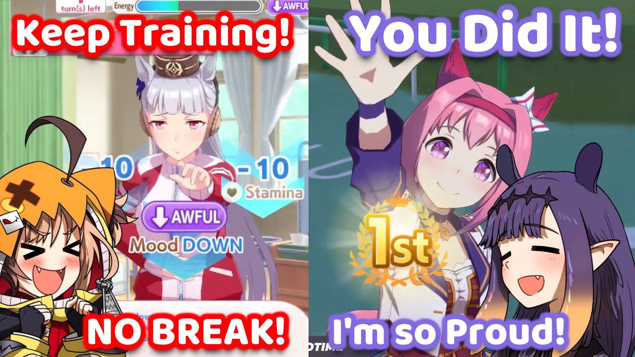 The Duality of Gigi and Ina Treating Their Horses in Uma Musume