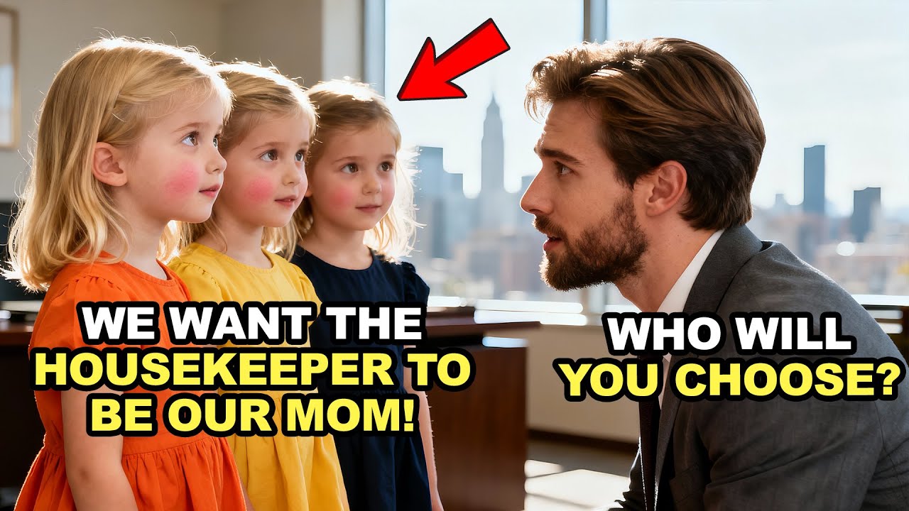 A MILLIONAIRE LETS TRIPLETS PICK A NEW MOM FROM 10 MODELS — THEY ALL CHOOSE THE MAID