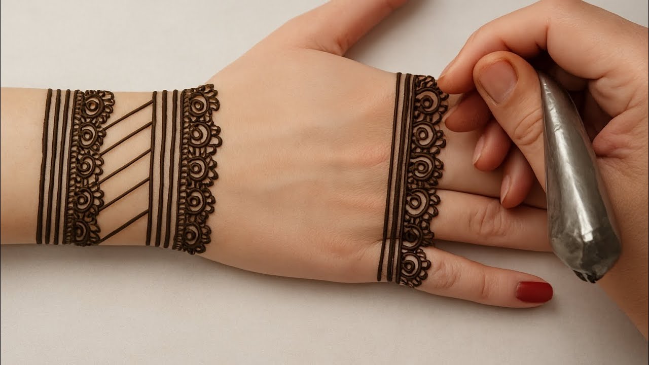 Karwachauth Mehndi Design// simple mehndi design// fornt hand arabic 