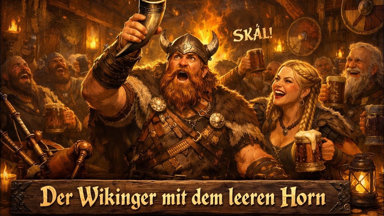 Der Wickinger Mit Dem Leeren Horn